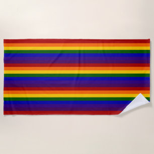 Toalla de playa de Rainbow Stripes
