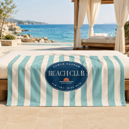 Toalla de playa de rayas Teal Cabana Resort