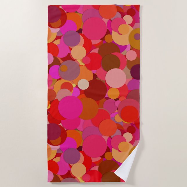 toalla de playa de red dot confetti (Anverso)