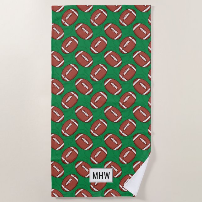 Toalla de playa de Rugby / personalizado de fútbol (Anverso)