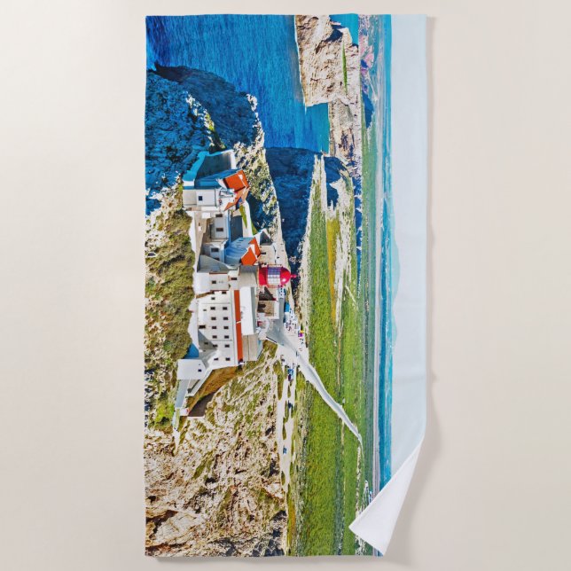 Toalla de playa de Sagres Portugal del faro (Anverso)