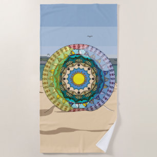 Toalla de playa de sol de verano