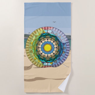 Toalla de playa de sol de verano