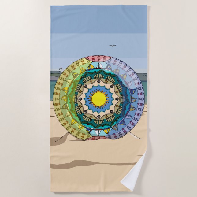 Toalla de playa de sol de verano (Anverso)