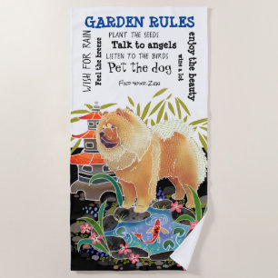 Toalla de playa de SONGMAO Chow- GARDEN RULES