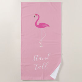 Toalla de playa de Stand Tall Flamingo