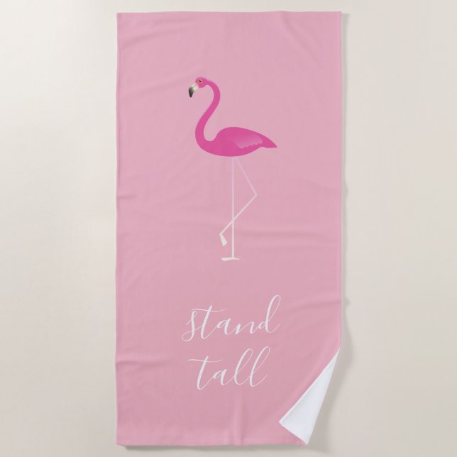 Toalla de playa de Stand Tall Flamingo (Anverso)