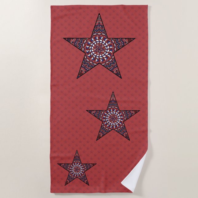 Toalla de playa de Star of Independence (Anverso)