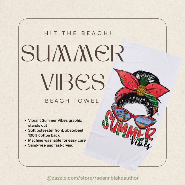 Toalla de playa de Summer Vibes (Subido por el creador)