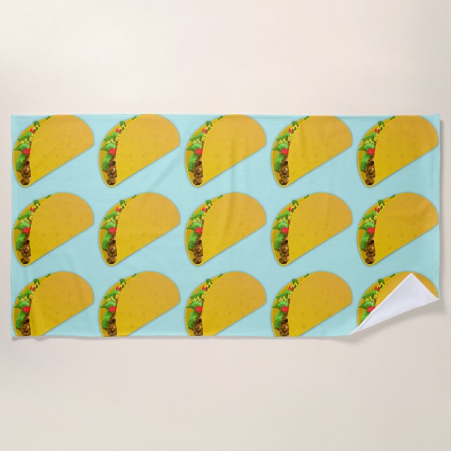 Toalla de playa de TACOS FUNNY (Anverso)