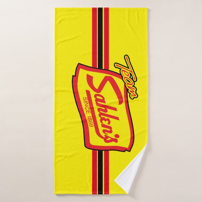 Toalla de playa de Team Sahlen Stripes (Toalla de baño)