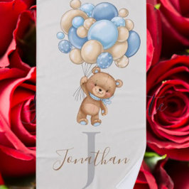 Toalla de playa de Teddy Bear Brown Balloons para 