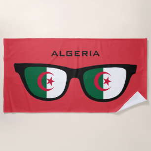 toalla de playa de texto personalizado ALGERIA Sha