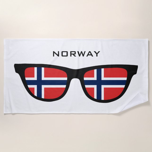 toalla de playa de texto personalizado de NORWAY S (Anverso)