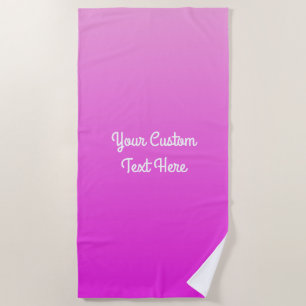 Toalla de playa de texto personalizado gradiente r