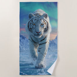 Toalla de playa de Tigre Blanco – Poder de Hielo Á