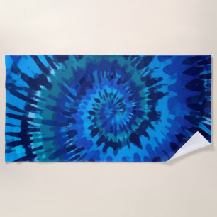 Toalla de playa de tinte-azul