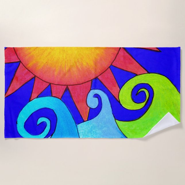 Toalla de playa de tres olas (Anverso)