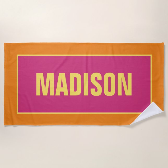 toalla de playa DE TU NOMBRE (Anverso)