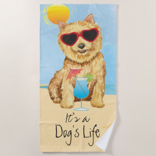 Toalla de playa de verano Norwich Terrier