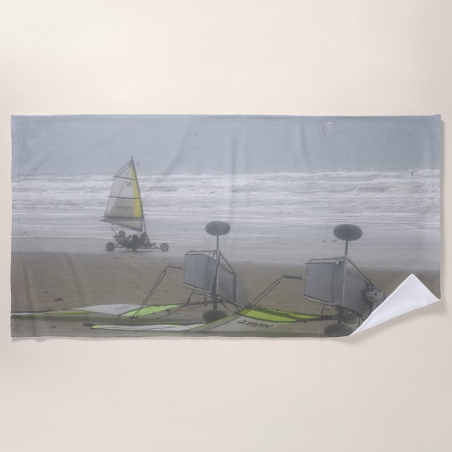 Toalla de playa de yates y equipamientos de arena (Anverso)