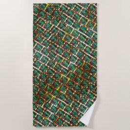 Toalla De Playa Debajo de la sucia y oxidada parrilla