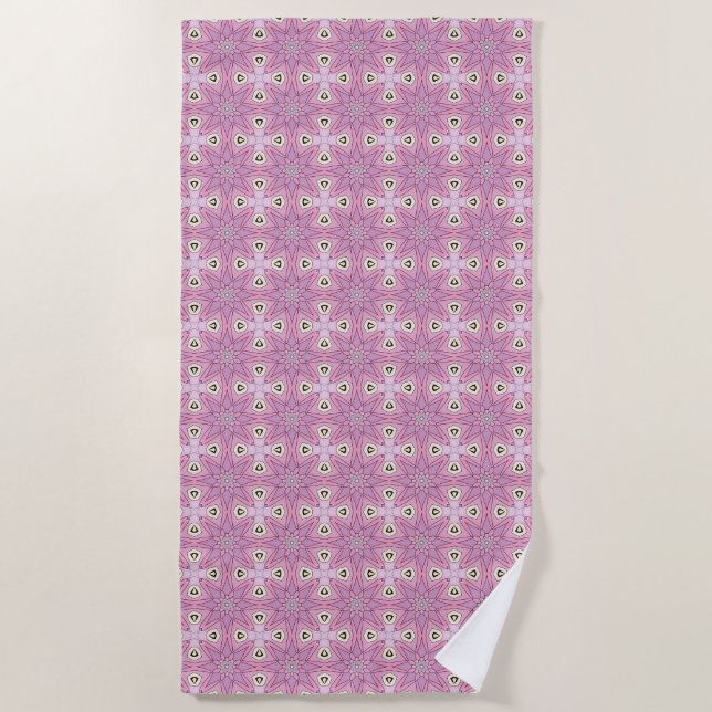 Toalla De Playa Decorative purple patterned  (Anverso)