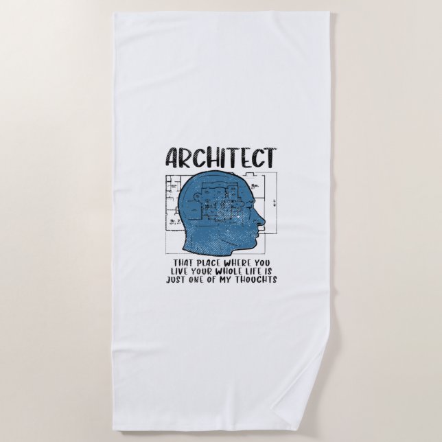 Toalla De Playa Definición de Arquitecto (Anverso)