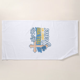 Toalla De Playa Déjame contarte sobre mi camiseta cristiana de Jes