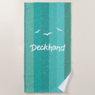 Toalla De Playa Dekhand Yacht Crew Fun Blue Sailing