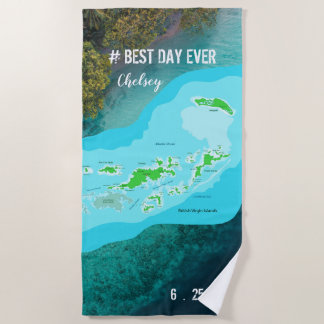 Toalla De Playa Del día los recuerdos más #Best del mapa de