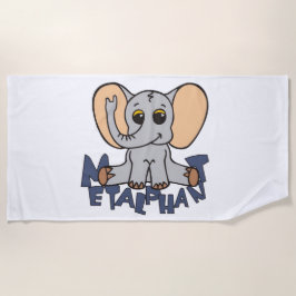 Toalla de playa del elefante de Metalphant
