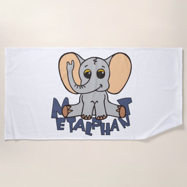 Toalla de playa del elefante de Metalphant (Anverso)