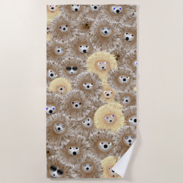 Toalla de playa del fiesta del erizo