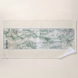 Toalla de playa del lago George – Edición del mapa