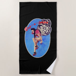 Toalla de playa del Pin-para arriba del Rockabilly