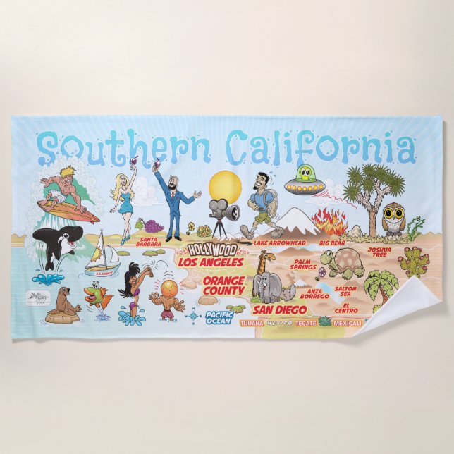 Toalla de playa del sur de California (Anverso)