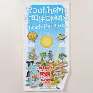 Toalla de playa del sur de California