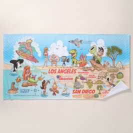 Toalla de playa del sur de California