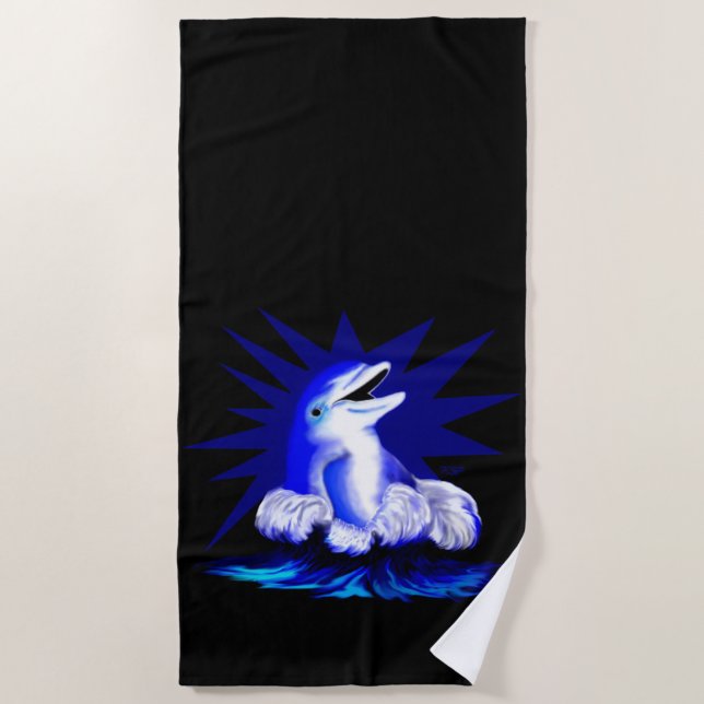 Toalla De Playa Delfín sonriente (Anverso)