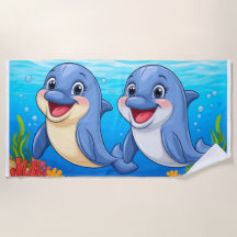 Delfines de Dibujos Animados Sonrientes