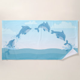 Toalla De Playa Delfines de salto cutáneo