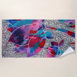 Toalla De Playa Deliciosas Flores Orientales Lotus