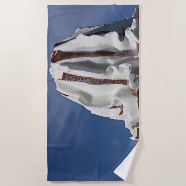 Toalla De Playa Delicioso helado en la fotografía en el cielo (Anverso)