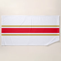 Deportiva Rojo Brillante Marrón Claro Blanco Rayas