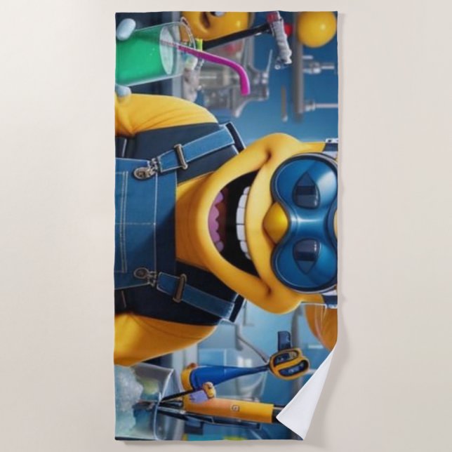 Toalla De Playa „Der verrückte Laborheld – Spaß im Reagenzglas!“ (Anverso)