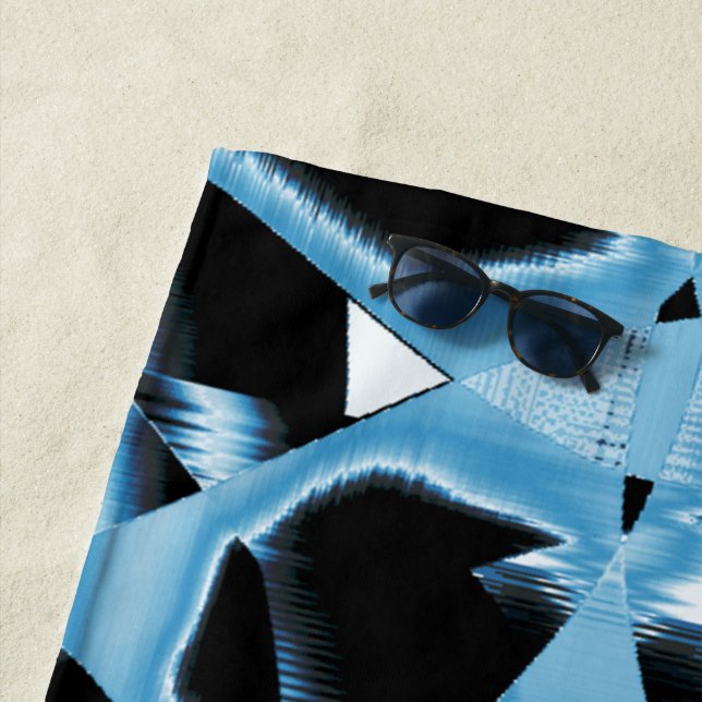 Toalla De Playa Desechos o cintas azules y negros destruidos (In situ)