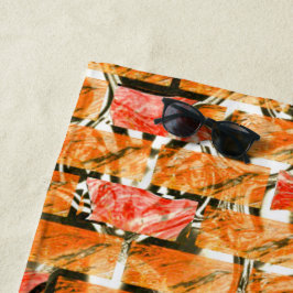 Toalla De Playa Desenho no estilo tijolos com tom de brilho