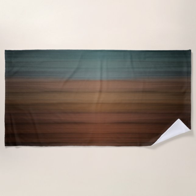 Toalla De Playa Desierto Pintado del Sudoeste Falso Madera (Anverso)