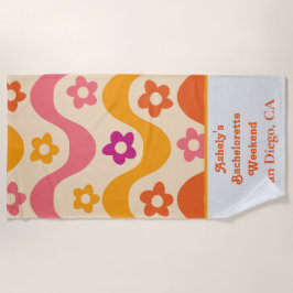 Toalla De Playa Desorientada y comprometida fin de semana retro de